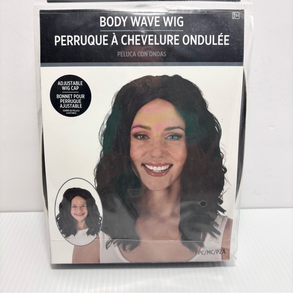Black Body Wave Wig Curls  Dress Up Halloween Adult Child‎ Costume Accessory
